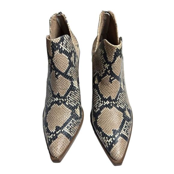 Steve Madden Camryn Ankle Boot Tan Snake Print Size 8 - Picture 5 of 12